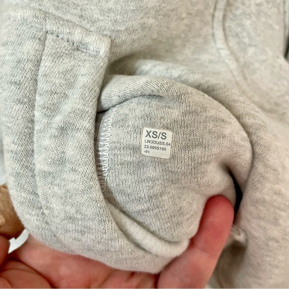 Lululemon Scuba Oversized 1/2 Zip Hoodie Heathered Core Ultra Light Grey XS/S - Picture 8 of 11